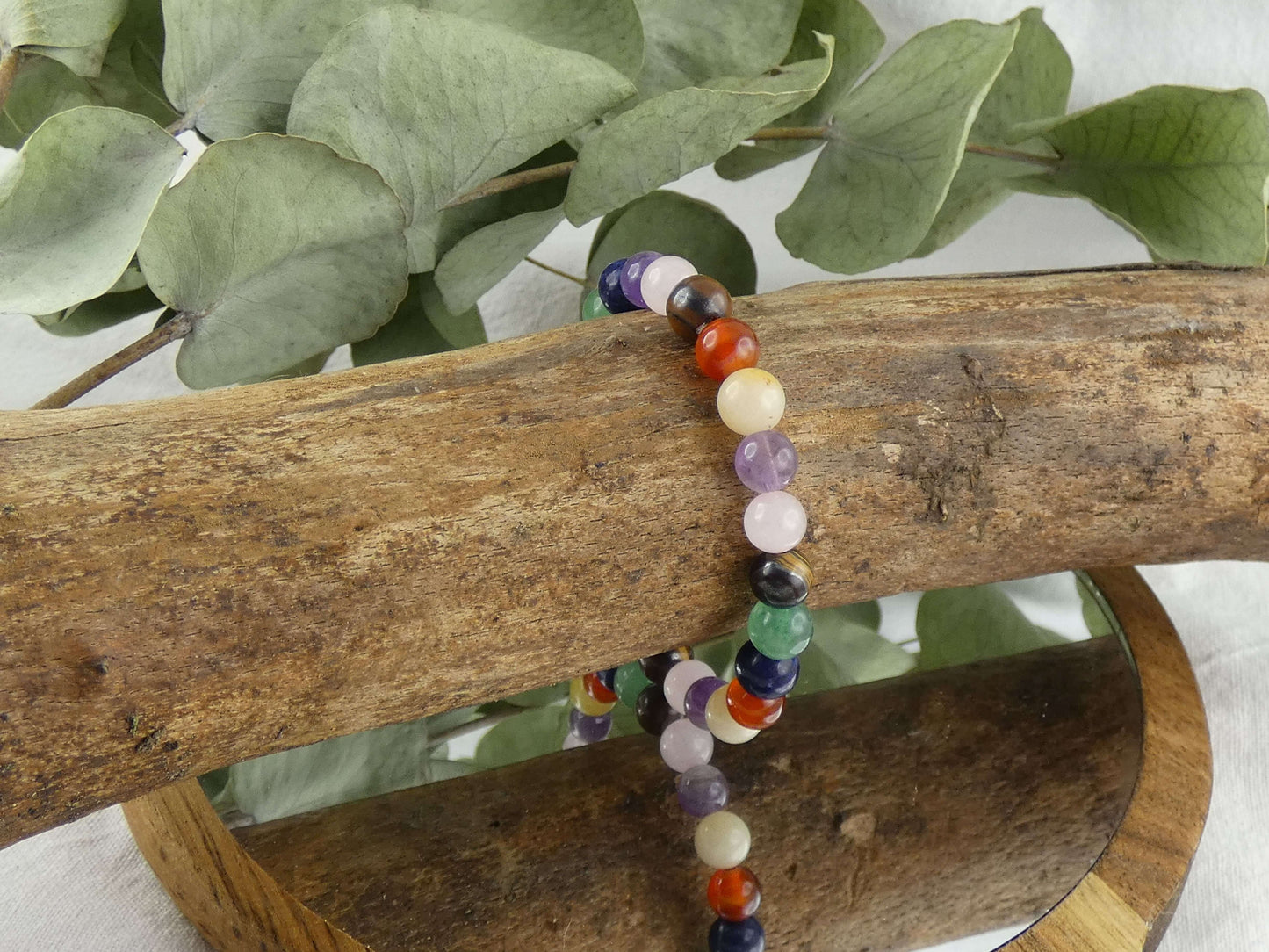 Kinderarmband Chakren | Handgemachter Schmuck mit echten Edelsteinen | Harmonie von Körper, Geist & Seele