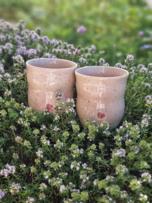 Handgefertigte Keramiktasse für Kakaorituale, Zeremonien & Meditation – mit spirituellem Design, ideal für achtsame Rituale