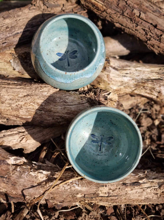 Handgefertigte Keramiktasse für Kakaorituale, Zeremonien & Meditation – mit spirituellem Design, ideal für achtsame Rituale