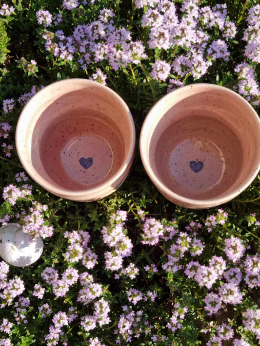 Handgefertigte Keramiktasse für Kakaorituale, Zeremonien & Meditation – mit spirituellem Design, ideal für achtsame Rituale