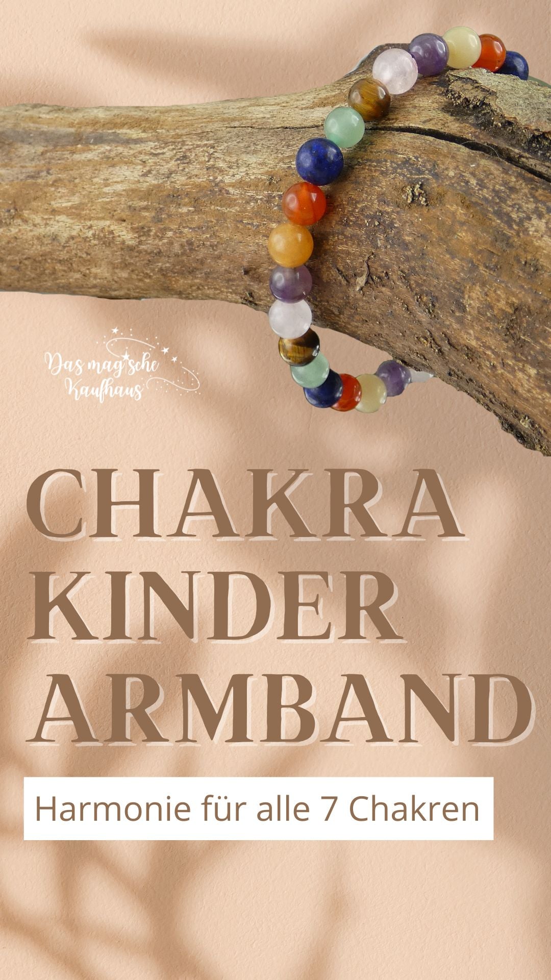 Kinderarmband Chakren | Handgemachter Schmuck mit echten Edelsteinen | Harmonie von Körper, Geist & Seele