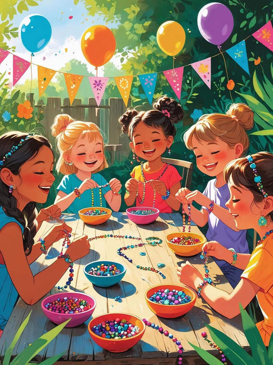 Perlenparty – Dein kreativer Kindergeburtstag mit funkelnden Edelsteinen! ✨